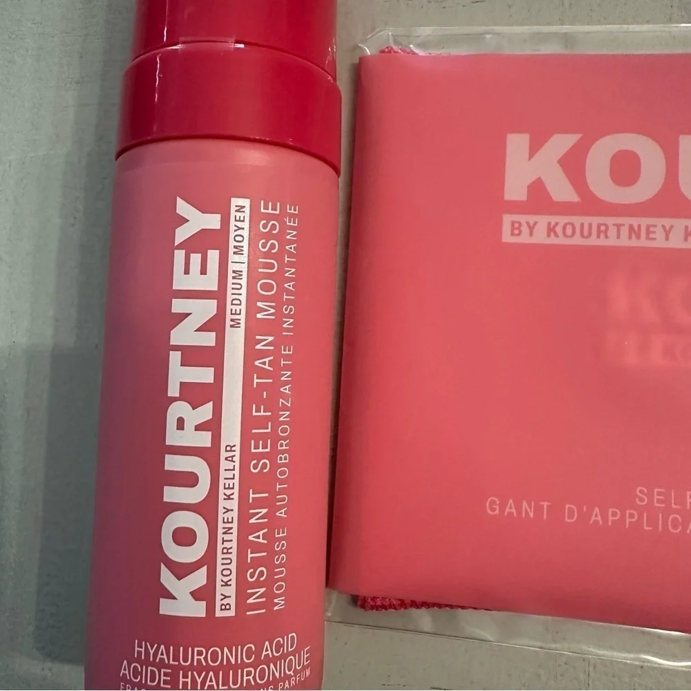Kourtney Kellar Medium Instant Self-Tan Mousse with Application Mitt NWT